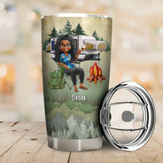 Camping,Campsite,Funny - 3d Effect Iwishabish Woods Camping - Personalized Tumbler