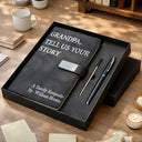 Gift For Yourself,Gift For Men,Parents,Gift For Father,Gift For Husband,Gift For Grandpa,Non-Eng,Sentimental - A Family Keepsake - Personalized Leather Notebook Set