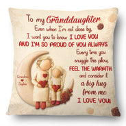 Grandma - Grandkids, Gift For Grandkids, Mom - Children, Love - A Big Hug From Mom Grandma - Personalized Pillow