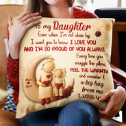 Grandma - Grandkids, Gift For Grandkids, Mom - Children, Love - A Big Hug From Mom Grandma - Personalized Pillow
