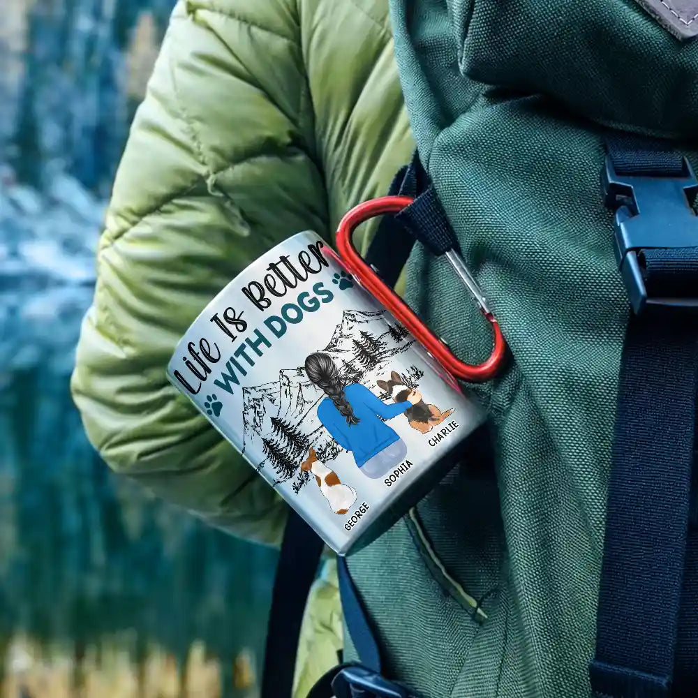 Dog Lovers, Love, Pet Lovers - A Bond That Can't Be Broken - Personalized Carabiner Mug