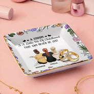 Happy,Cousin,Family,Gift For Sibling,Gift For Brothers,Gift For Sisters - A Cousin Is A Little Bit Of Childhood - Personalized Ring Dish