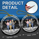 Gift For Bestie,Christmas,Happy - A Friend Is God's Way Of Making Sure - Personalized Circle Glass Ornament