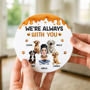 Dog Lovers, Dog Mom, Dog Dad, Pet Lovers, Happy - A Girl And Her Dog A Bond That Can't Be Broken - Personalized Ceramic Coaster