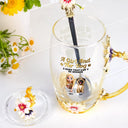 Pet Lovers,Pet Mom,Pet Dad,Dog Lovers,Dog Mom,Dog Dad - A Girl And Her Dogs A Bond That Can't Be Broken - Personalized Glass Flower Tea Cup