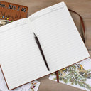 Camping,Campsite,Funny,Dog Lovers - A Girl Her Dogs Camping - Personalized Leather Journal