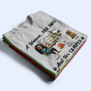 Campsite,Camping,Gift For Yourself,Love - A Girl Her Dogs Camping - Personalized T Shirt