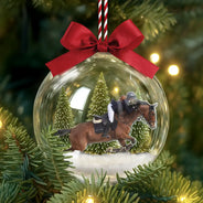 Custom Photo,Photo Hobby Ornament,Christmas,Happy - Custom Photo Horse Riding Equestrian Lovers - Personalized 3D Acrylic Ball Ornament