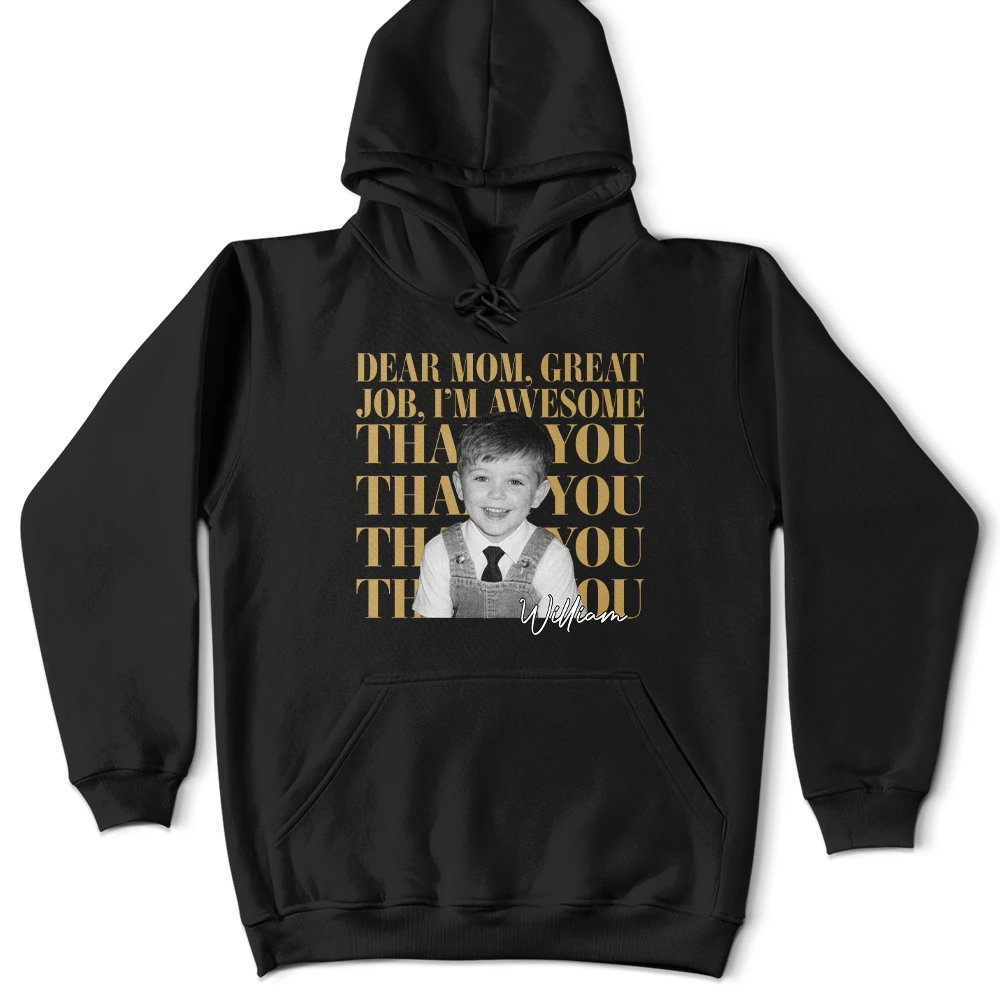 Gift For Mother,Custom Photo,Funny - Custom Photo Dear Mom Great Job We Are Awesome Thank You Vintage - Personalized T Shirt