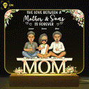 Mother And Daughters Sons Children From The Start - Birthday, Loving Gift For Mommy, Mother, Grandma, Grandmother - Personalized Custom 3D Led Light Wooden Base