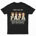 Vintage Map Title They Call Me Papa Because Partner In Crime - Birthday, Loving Gift For Dad, Father, Grandpa, Grandfather - Personalized Custom T Shirt