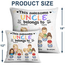 This Awesome Daddy Mommy Belongs To - Loving Gift For Mother, Father, Grandma, Grandpa - Personalized Custom Pillow