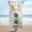 Nana Papa Mom Daddy - Loving Gift For Mother, Father, Grandma, Grandpa - Personalized Custom Beach Towel