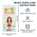 Nana Papa Mom Daddy - Loving Gift For Mother, Father, Grandma, Grandpa - Personalized Custom Beach Towel