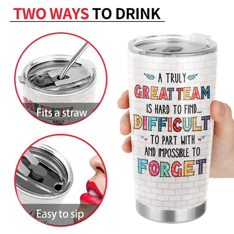 You Are The Reason I Don't Punch People At Work Colorful - Funny, Anniversary, Birthday Gifts For Colleagues, Coworker, Besties - Personalized Tumbler