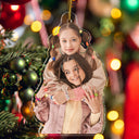 Custom Photo Besties Colleagues Sisters - Christmas Gift For Best Friends, Siblings - Personalized Acrylic Photo Ornament