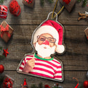 Custom Photo Funny Grandkids - Christmas Gift For Grandma, Grandpa, Grandparents - Personalized Acrylic Photo Ornament