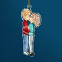 Chibi Couple Kissing - Christmas Gift For Lover, Husband, Wife, Couples - Personalized Cutout Acrylic Ornament