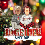 Together Since - Christmas Gift For Couples - Personalized Cutout Acrylic Ornament