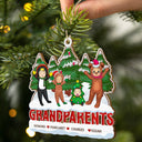 Christmas Cosplay Grandkids Nana Papa Mommy Dad - Loving Gift For Grandpa, Grandma, Grandparents - Personalized Wooden Cutout Ornament