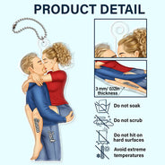 Couple Kissing - Anniversary Gift For Couples - Personalized Acrylic Car Hanger