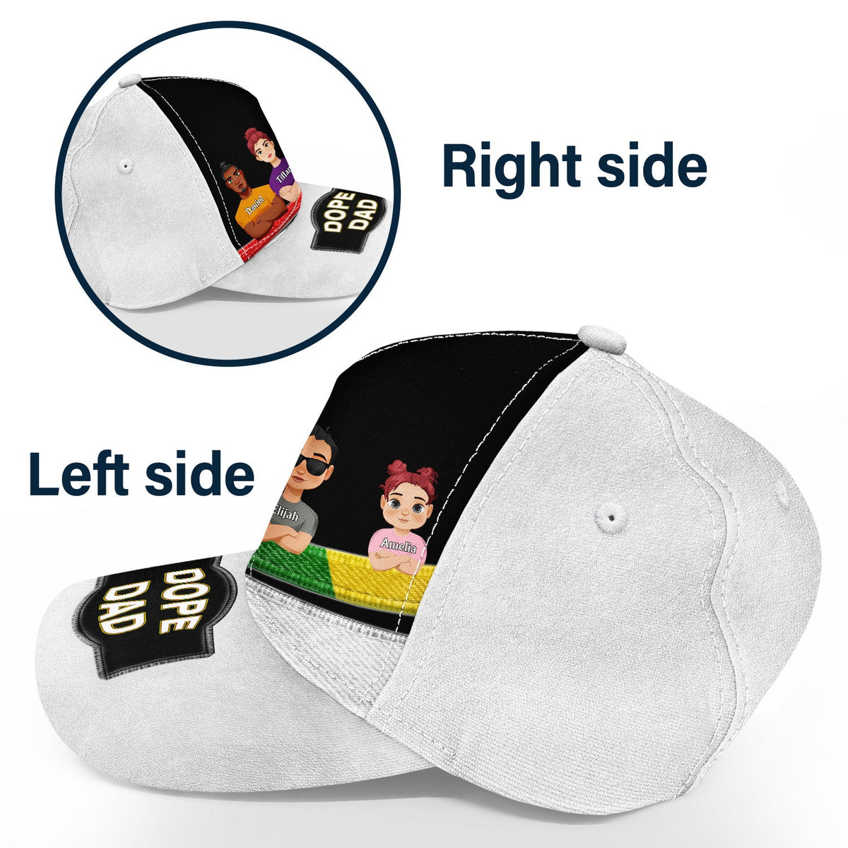 Dope Black Dad Best Dad Ever - Gift For Dads, Grandpas, Daughters, Sons - Personalized Classic Cap