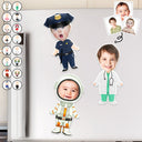 Custom Photo Funny Kid Dream Jobs - Gift For Children, Grandkids - Personalized Magnet