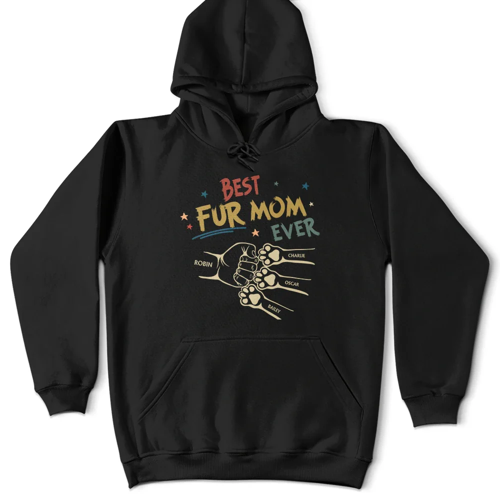 Best Dog Dad Ever Hand Punch Retro - Personalized T Shirt