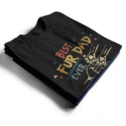 Best Dog Dad Ever Hand Punch Retro - Personalized T Shirt