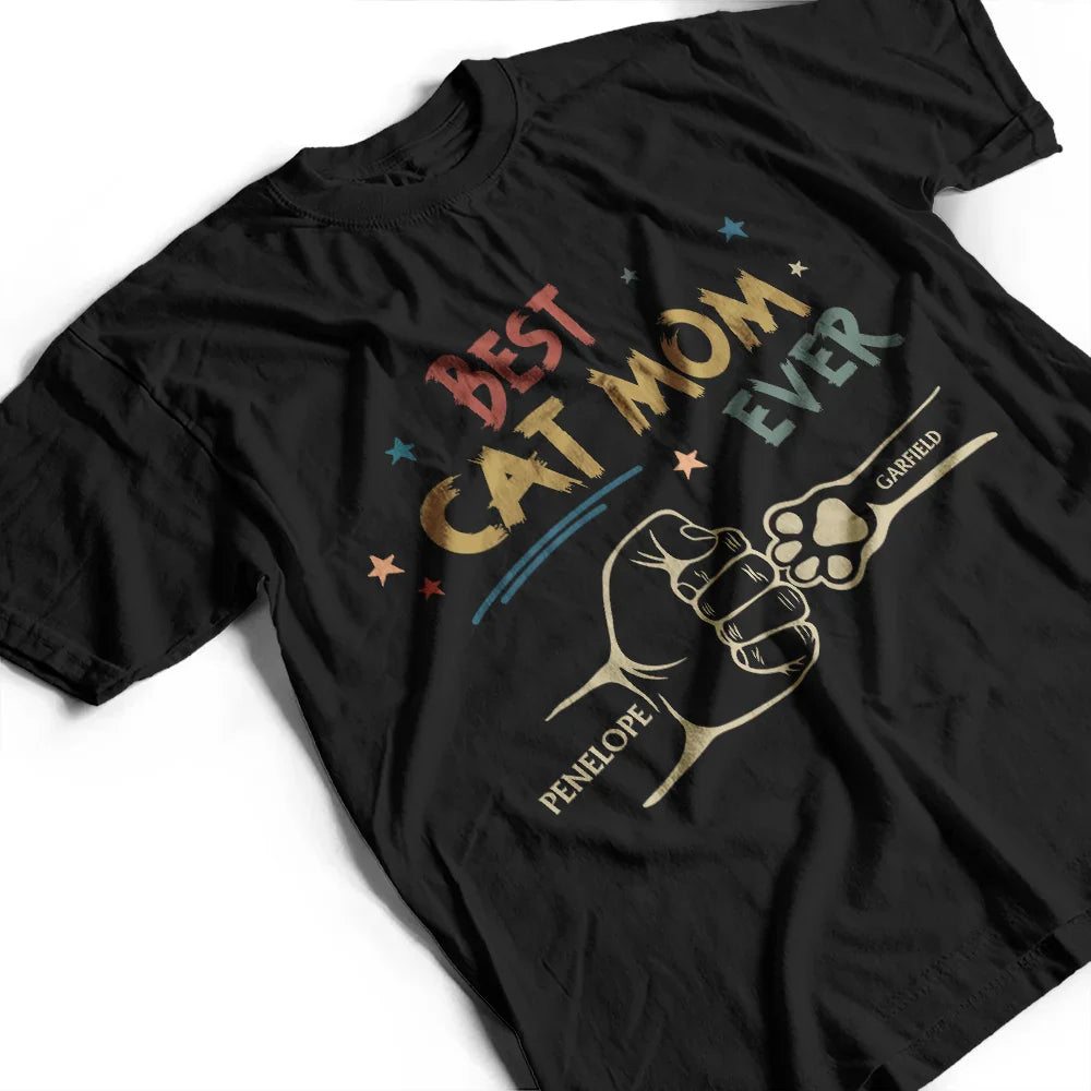 Best Dog Dad Ever Hand Punch Retro - Personalized T Shirt