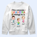 Custom Photo This Awesome Daddy Mommy Grandpa Belongs To - Personalized T Shirt