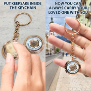 Custom Photo I Will Carry You Pet Memorial - Personalized Keepsake Keychain