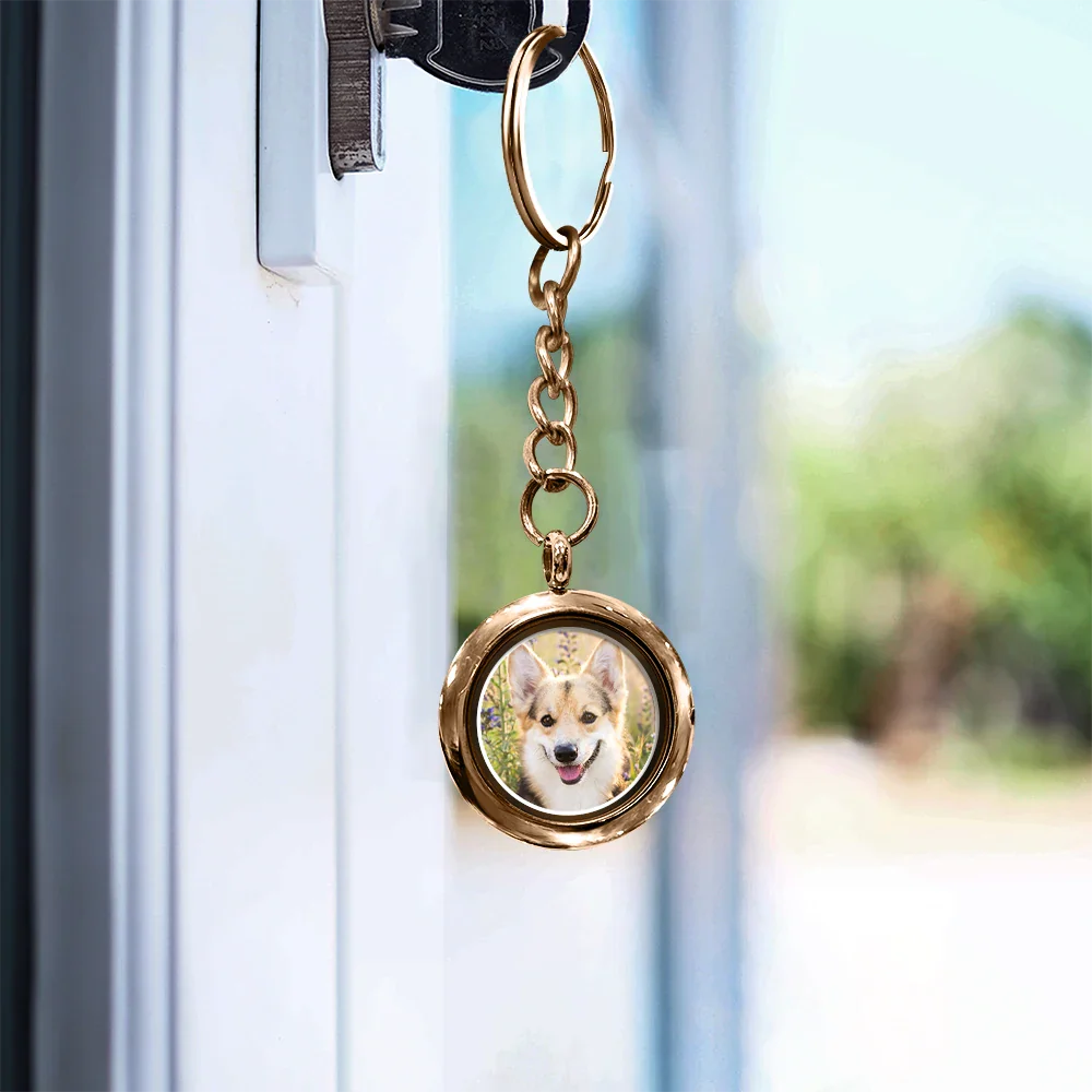 Custom Photo Your Wings Were Ready But My Heart Was Not Memorial Pet, Family - Personalized Keepsake Keychain
