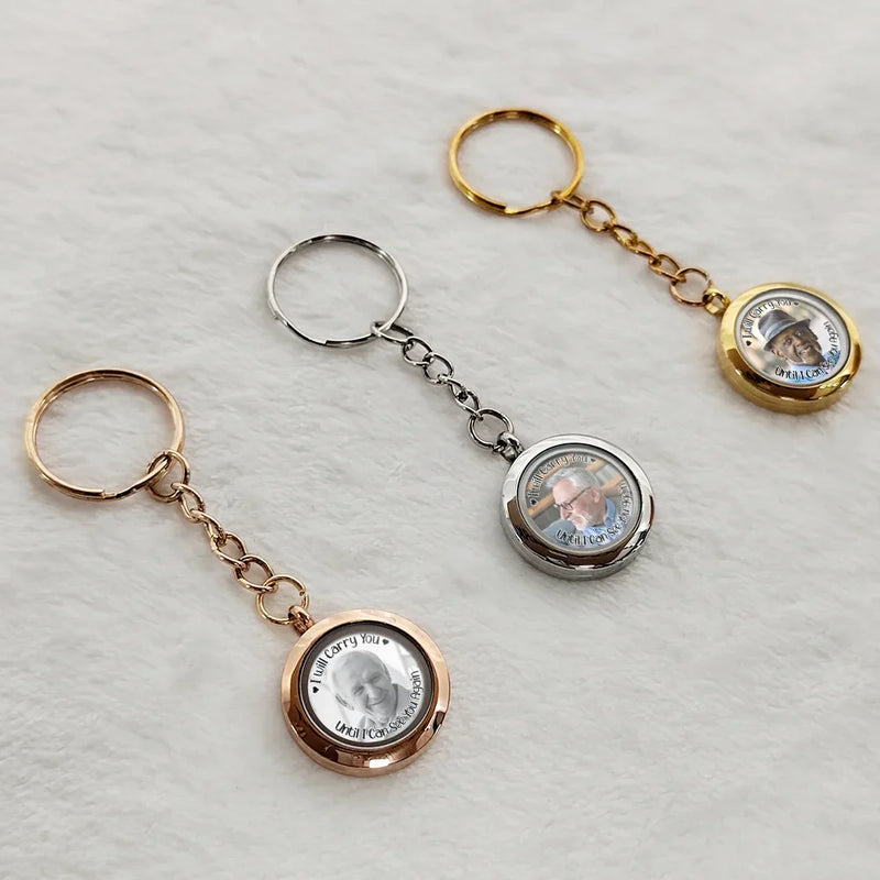 Custom Photo I Will Carry You Family Memorial - Personalized Keepsake Keychain