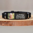 Memorial - Custom Photo You Never Walk Alone Memorial - Personalized Engraved Bracelet