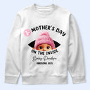 Pregnant Mom - Baby First Year On The Inside With Mom - Personalized T Shirt
