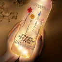Gift For Bestie - Birth Flower Grow An Old Friend Bestie - Personalized Bottle Light