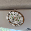 Memorial, Family - Memorial My Mind Still Talks To You - Personalized Custom Shaped Car Visor Clip
