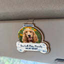 Pet Lovers,Memorial,Custom Photo,Sad - Custom Photo No Longer By My Side But Forever In My Heart - Personalized Custom Shaped Car Visor Clip