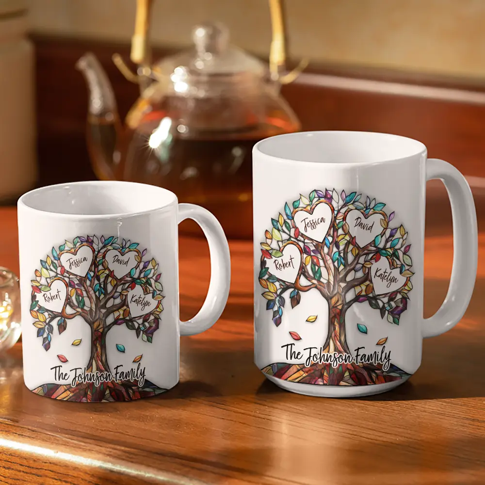 Gift For Yourself,Gift For Mother - I Shook My Family Tree - 3D Inflated Effect Printed, Personalized White Edge-to-Edge Mug