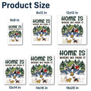Home Is Where We Park It - Gift For Camping Lovers, Dog Lovers, Cat Lovers, Family - Personalized Camping Decal, Decor Decal