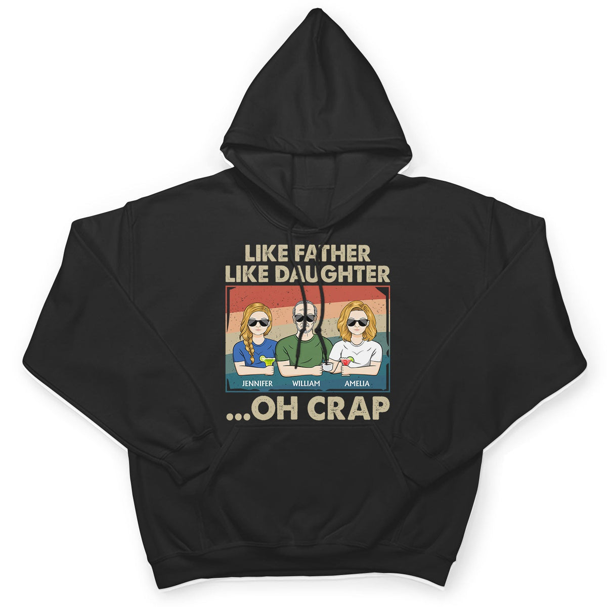 Like Father Like Daughter - Funny Gift For Dad, Father, Grandpa - Personalized T Shirt