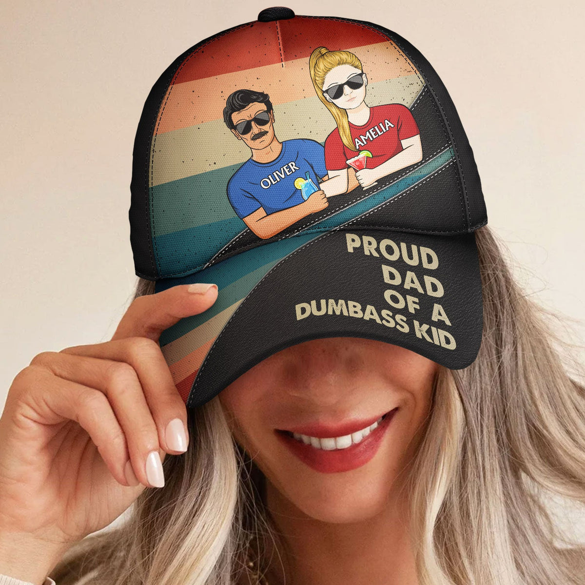Proud Father Of A Few - Funny Gift For Dad, Father, Grandpa - Personalized Classic Cap