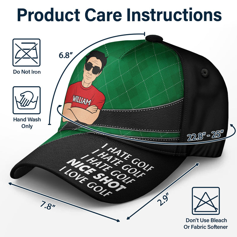 Nice Shot I Love Golf - Gift For Dad, Father, Grandpa, Golfer, Golf Lover - Personalized Classic Cap