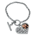 Custom Photo I'm A Proud Daughter - Memorial Gift For Women, Daughters, Mom, Dad - Personalized Heart Bracelet