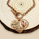 Custom Photo I'm A Proud Daughter - Memorial Gift For Women, Daughters, Mom, Dad - Personalized Heart Bracelet