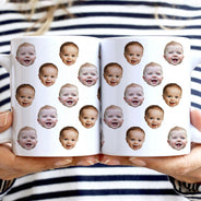 Custom Photo Funny Kid Face - Personalized White Edge-to-Edge Mug