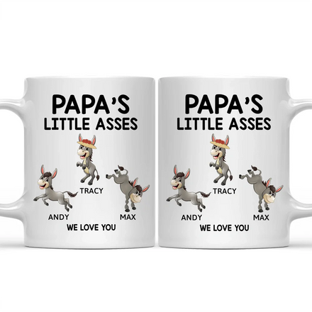 Papa's Little Donkeys - Personalized Mug