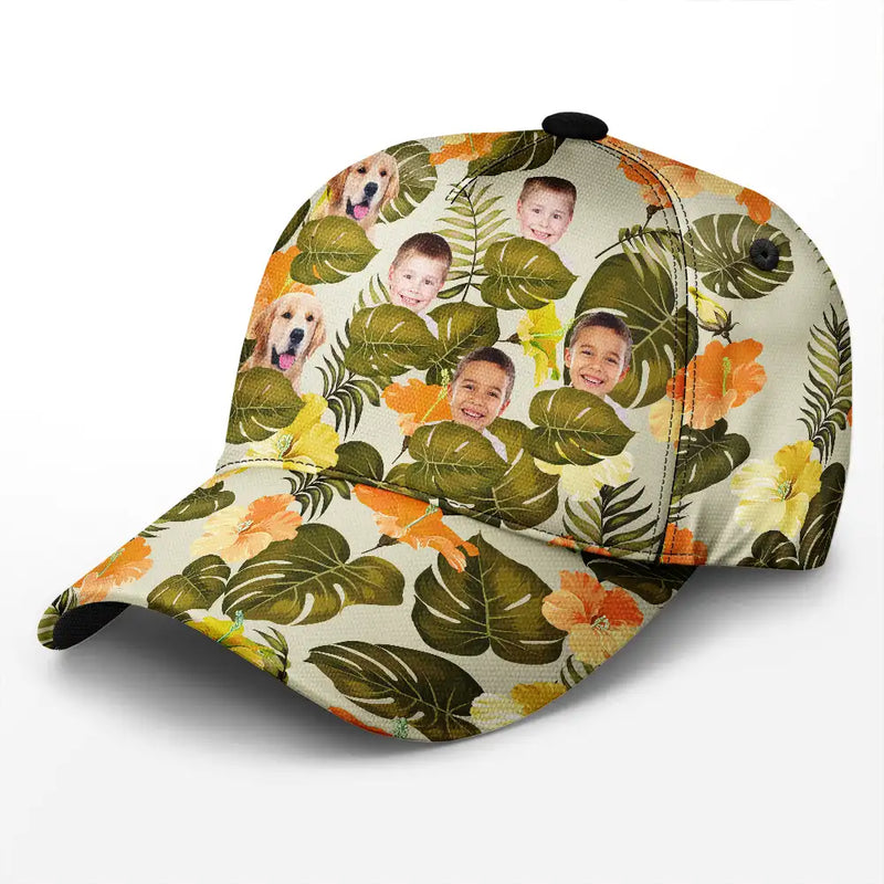 Custom Photo Funny Family Pet Face - Personalized Classic Cap
