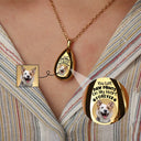 Custom Photo You Left Paw Prints Memorial - Personalized Keepsake Necklace